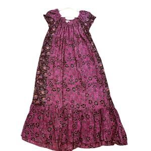 Xirena Dress Short Sleeve Pink Moorea Size Small S Boho Hippie Gypsy Travel Maxi